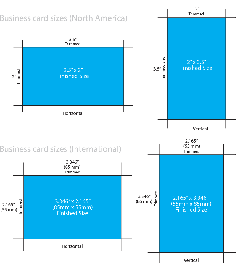 Business Card Sizes