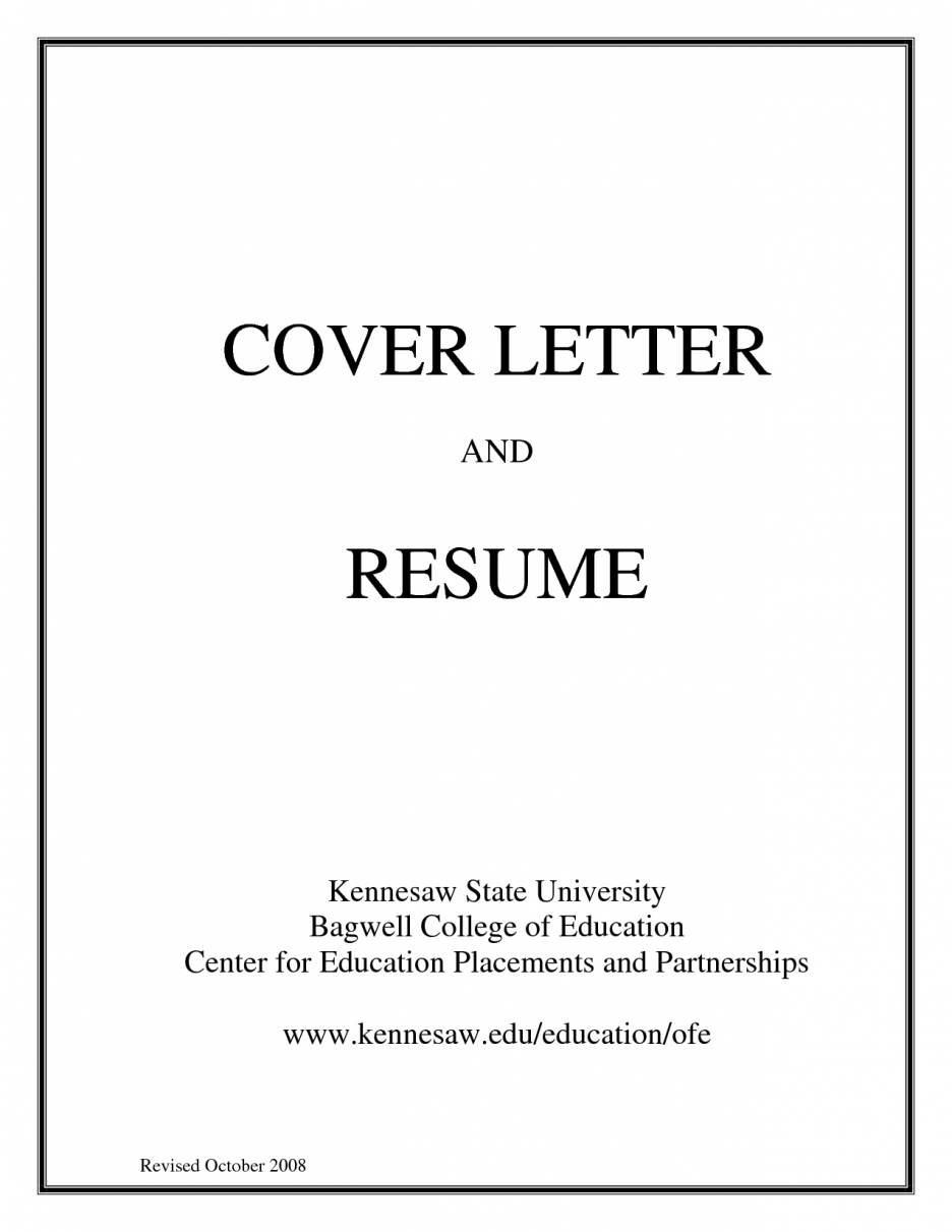 cover page resume template