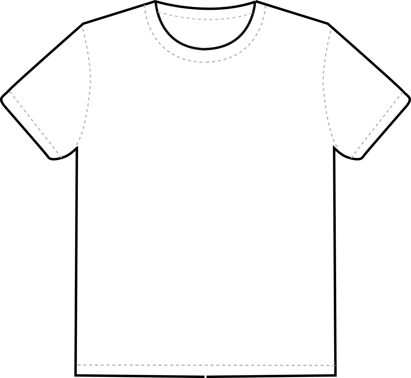 Printable Blank Tshirt Template Thegreenerleithsocial