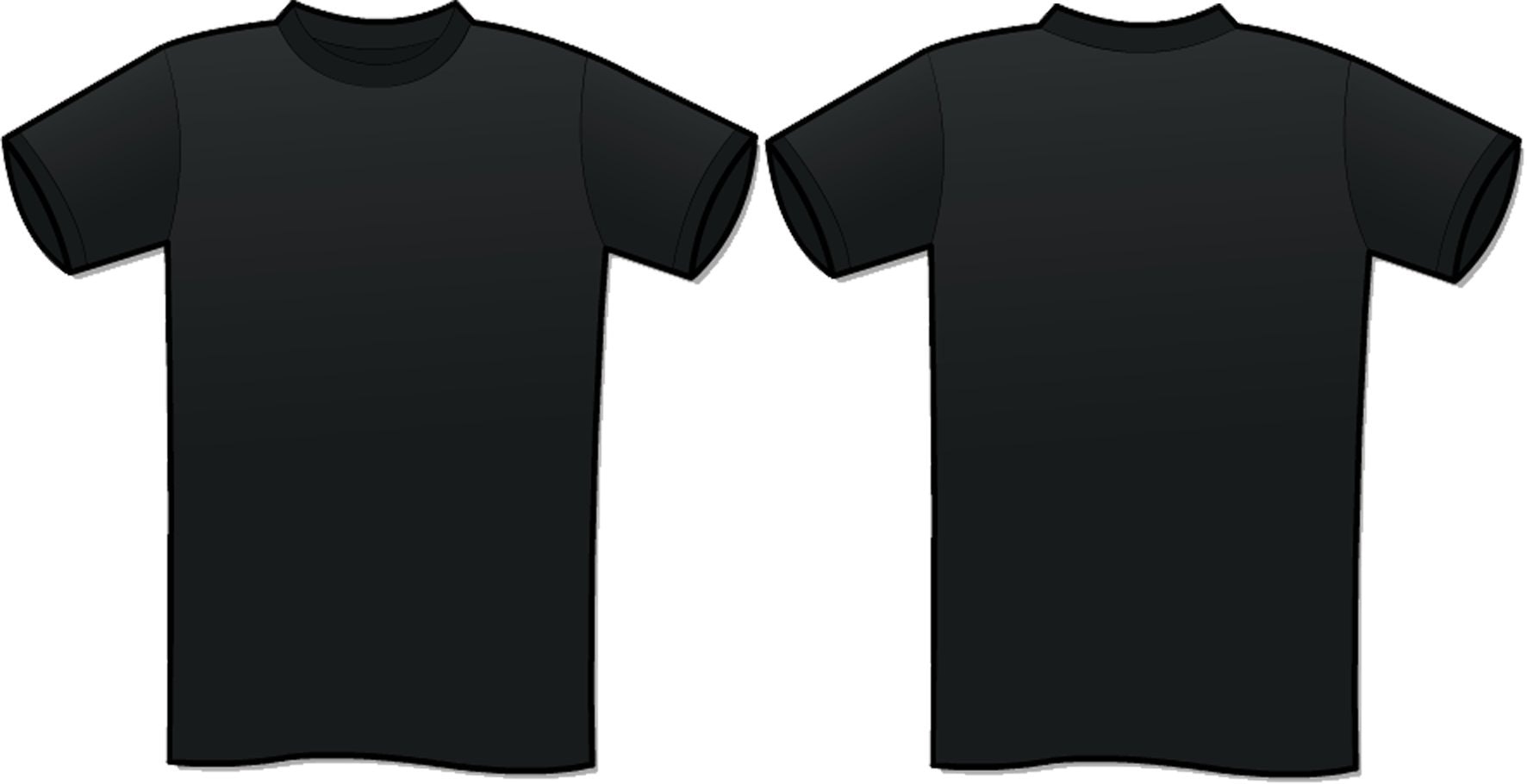 5397+ Black T Shirt Mockup Front And Back Free DXF Include